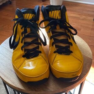 Nike Black and Yellow High-Top Sneakers